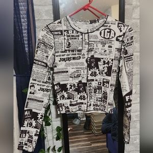 Graphic long-sleeved shirt